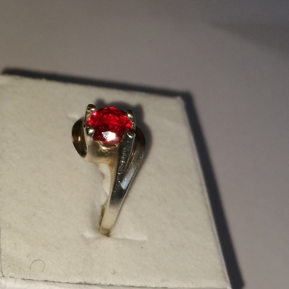 Sterling 925 Mexican silver lab created Ruby - Picture 6 of 7